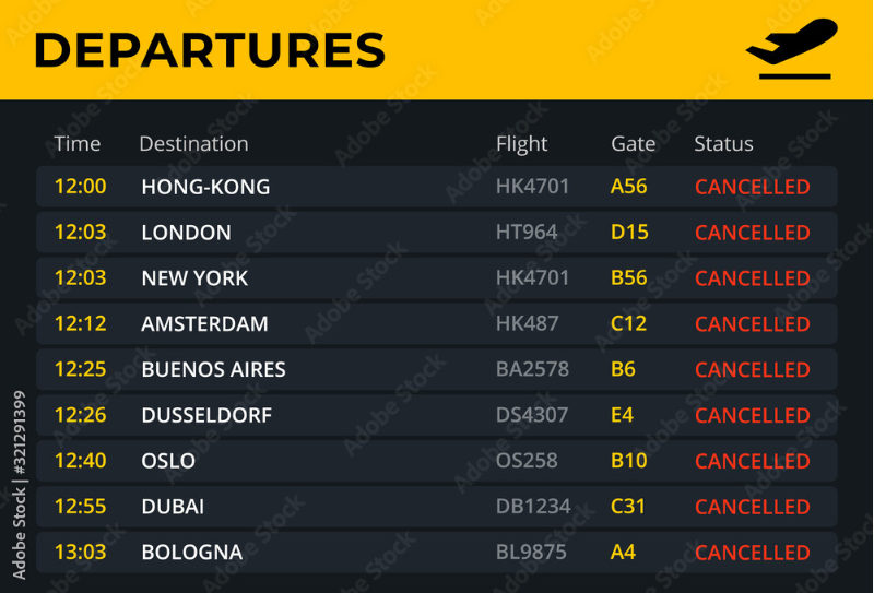 Adobe Stock Image: Airport Information